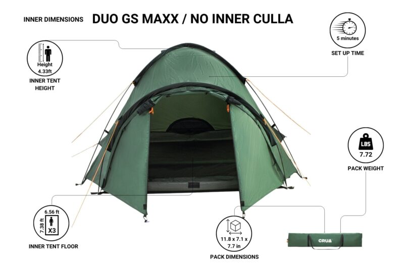 Crua Outdoors Duo GS Maxx | 3 Person Insulated Dome Tent